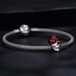 Charms Typu Pandora Różana czaszka - SCC2403