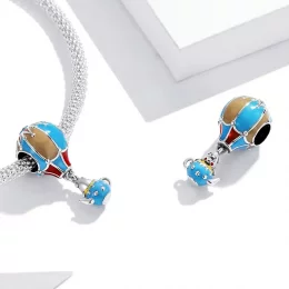 Charms Typu Pandora Retro balon na ogrzane powietrze - BSC544