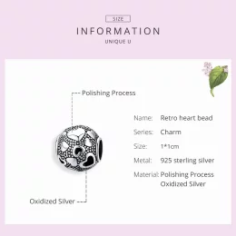 Charms Typu Pandora Retro serce - SCC1451