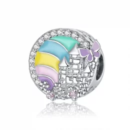 Charms Typu Pandora Tęczowy Zamek - SCC1585