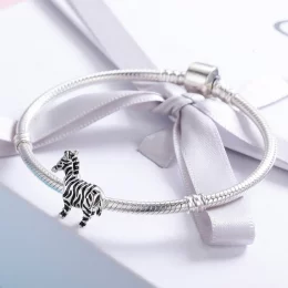 Charms Typu Pandora Urocza zwierzęca zebra - SCC550