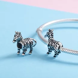 Charms Typu Pandora Urocza zwierzęca zebra - SCC550