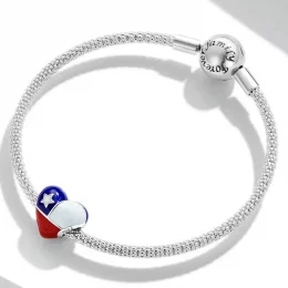 Charms Typu Pandora Uwielbiam flagę Chile - SCC2110