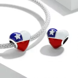 Charms Typu Pandora Uwielbiam flagę Chile - SCC2110