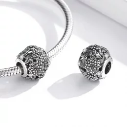 Charms Typu Pandora Wytłoczone Kwiaty - SCC2097