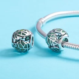 Charms Typu Pandora Zielone liście są zakochane - SCC524