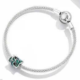 Charms Typu Pandora Zielone liście - SCC2175