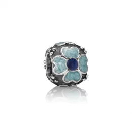 Daisy, blue enamel - Pandora PL