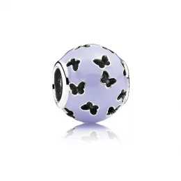 Lavender Fluttering Butterflies Charm - Pandora PL