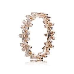 Jaskrawym Stokrotki Band Rose Ring - Pandora PL