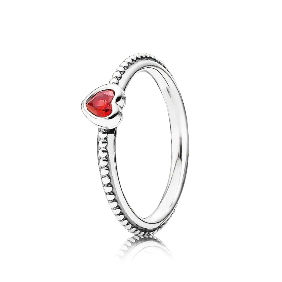 PANDORA Delicate Red Heart Ring