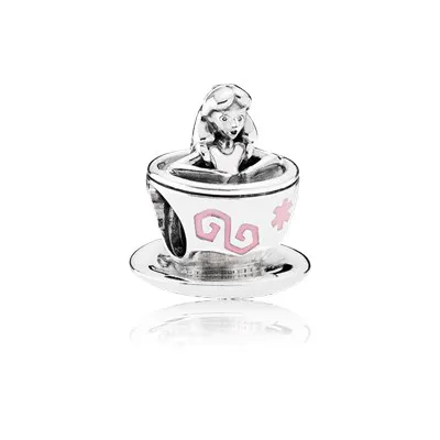 PANDORA Disney Parks Alice in Wonderland Teacup Charm