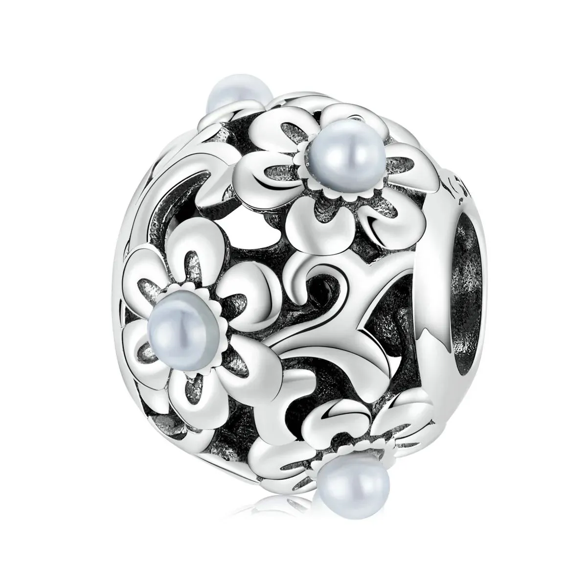 charms typu pandora klasyczne kwiaty scc2182