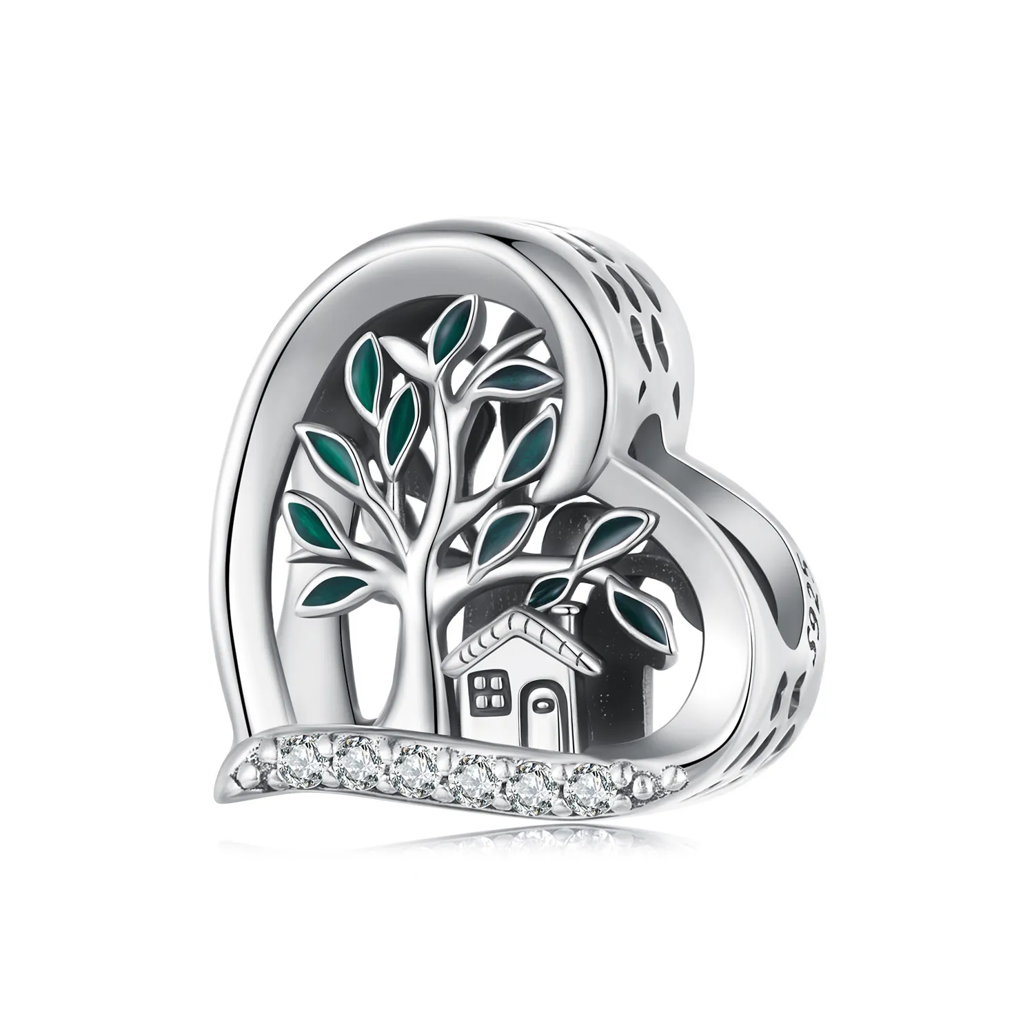 charm w stylu pandora z motywem drzewa genealogicznego scc2624