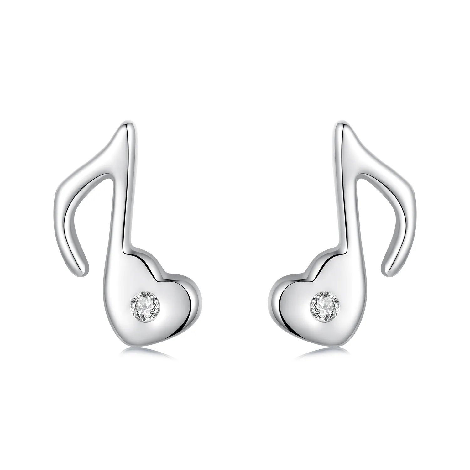 kolczyki pandora style heart music note sce1805