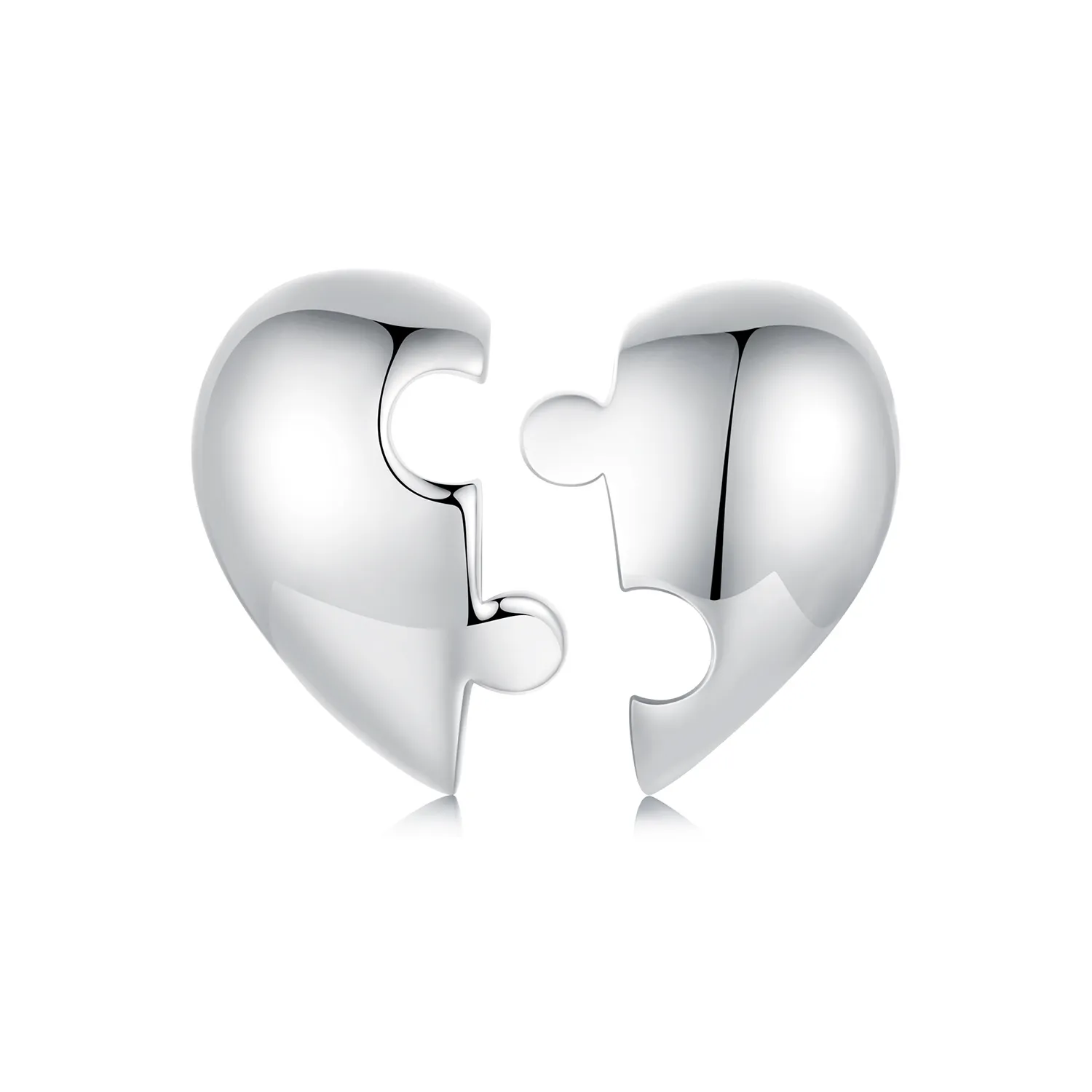 kolczyki pandora style heart puzzle sce1770