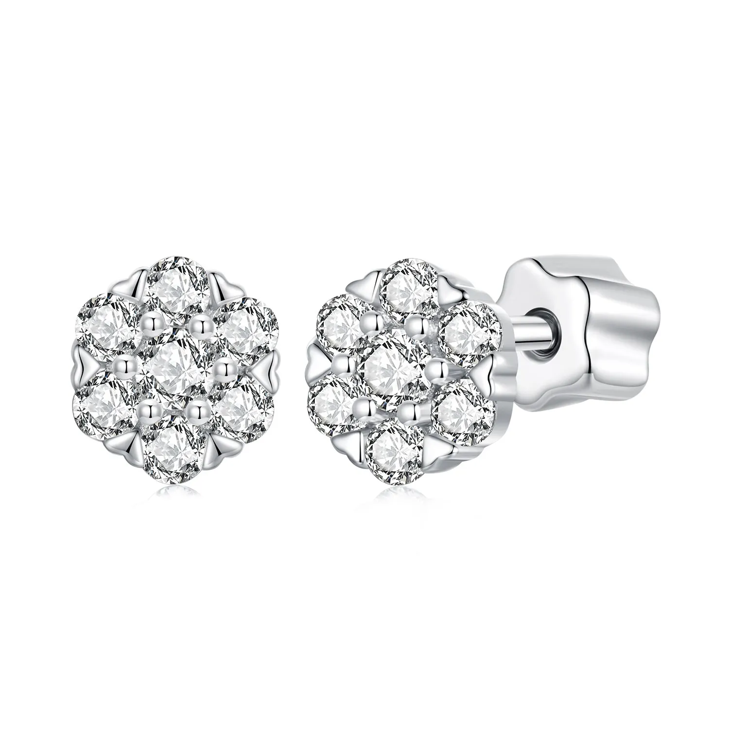 kolczyki pandora style moissanite z jednym certyfikatem mse059