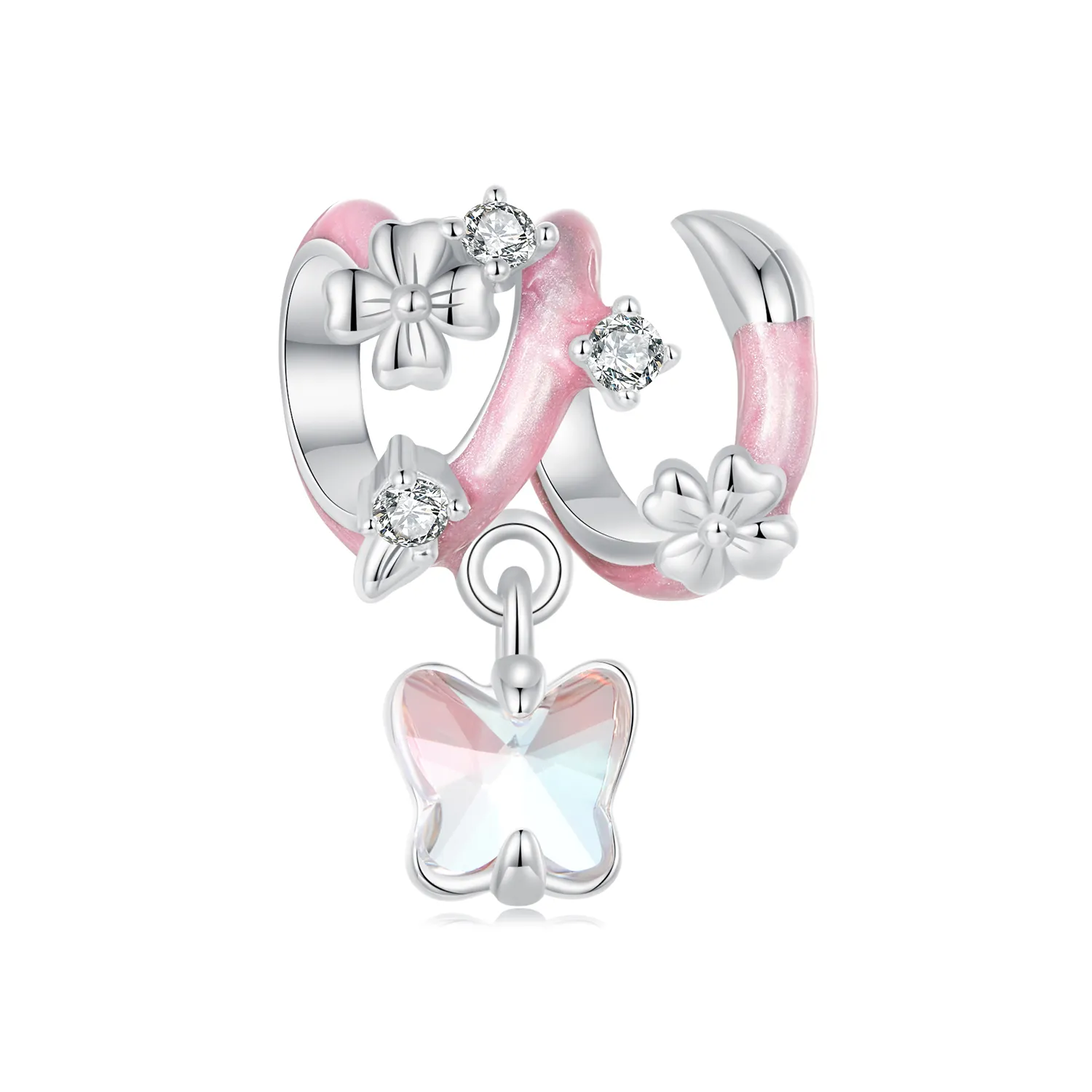 koraliki pandora style butterfly love flower scc2828