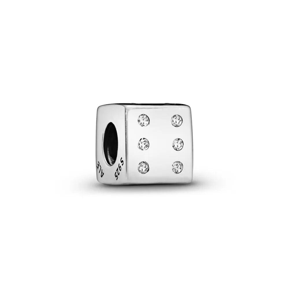 pandora sparkling dice charm 791269cz