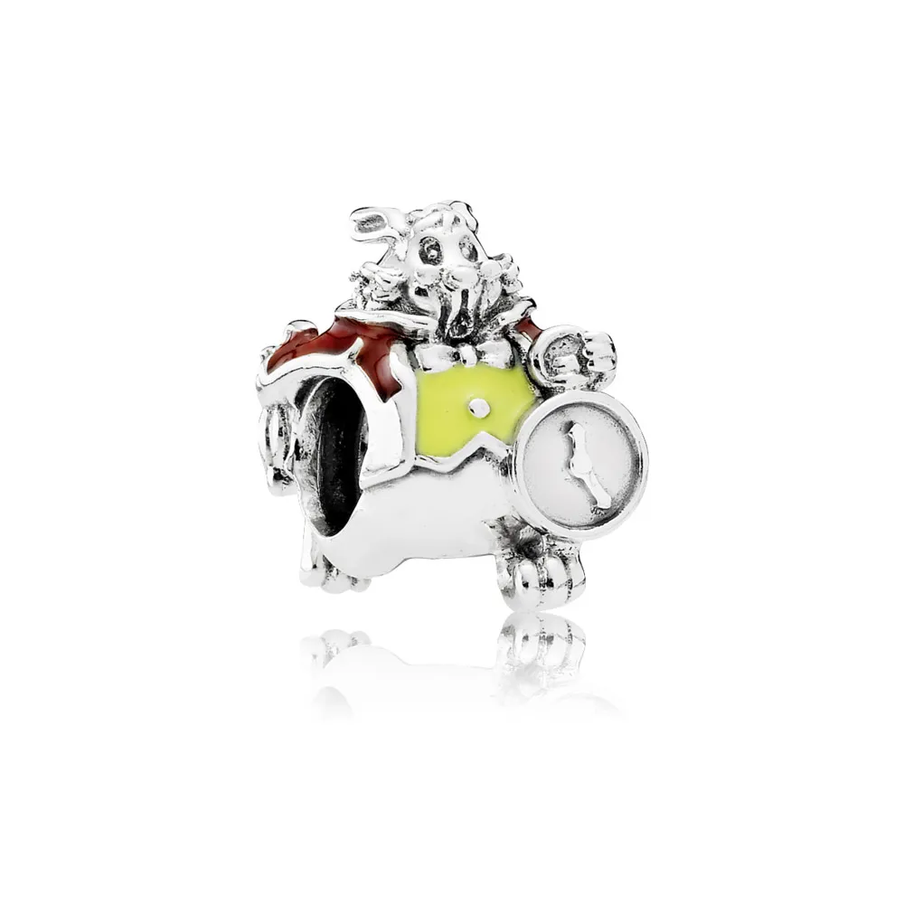 Disney, White Rabbit, Red & Yellow Enamel - Pandora PL