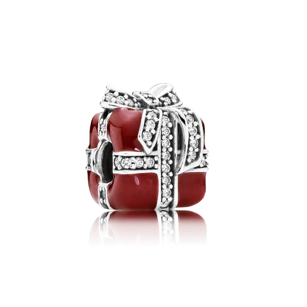 Red Sparkling Surprise Charm - Pandora PL