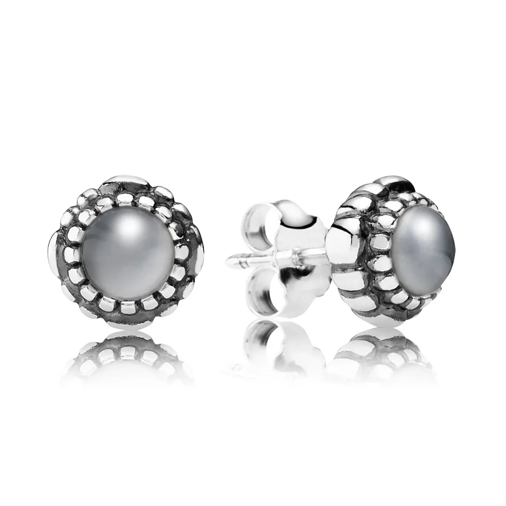 June Birthstone Stud Earrings - Pandora PL